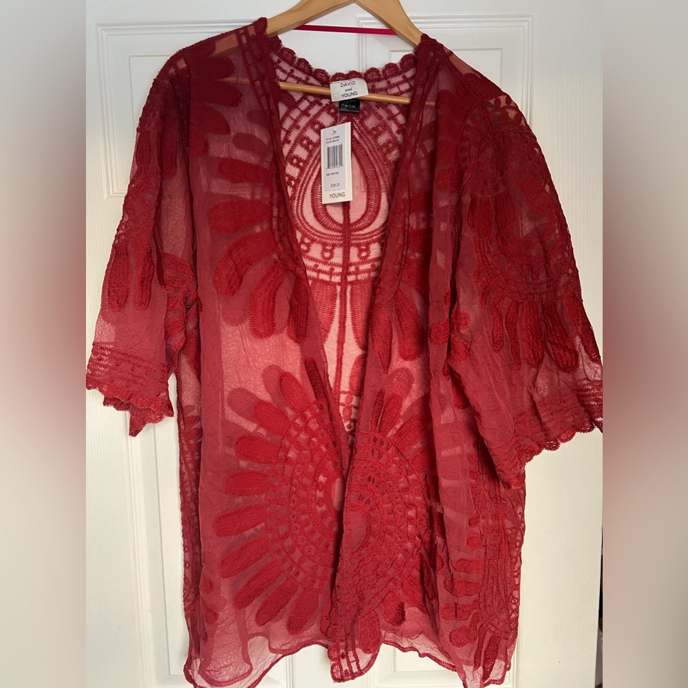 Lace kimono blouse